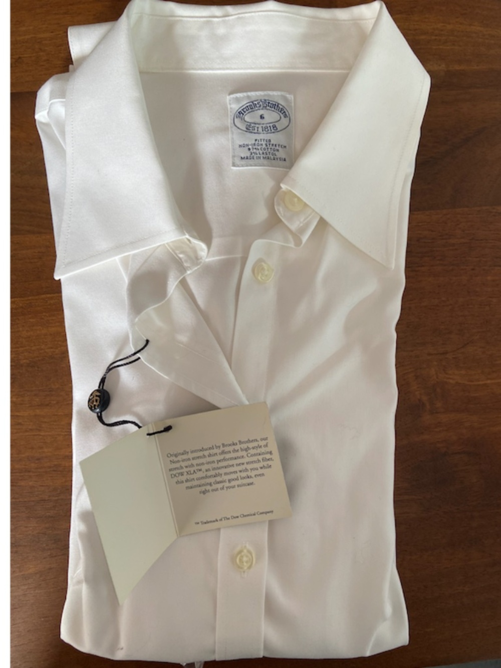 Classic White Button (stretch) Brooks Brothers NWT (Size 6)